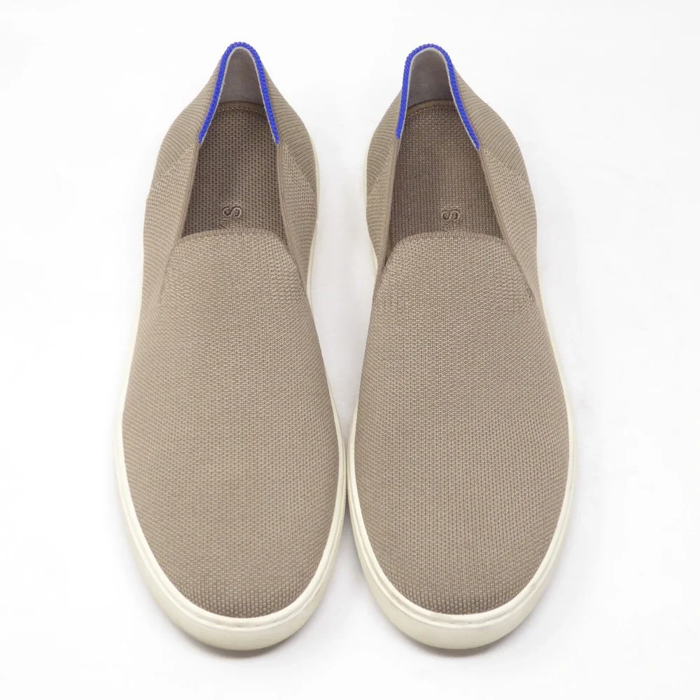 Rothy's Women Slip On Sneakers Shoes Taupe Beige Knit Casual Comfort 10.5